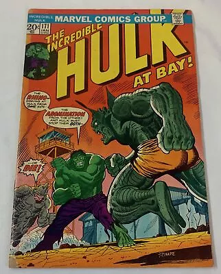 Buy 1974 Marvel INCREDIBLE HULK #171 ~ Abomination+Rhino ~ Lower To Mid-grade • 5.43£