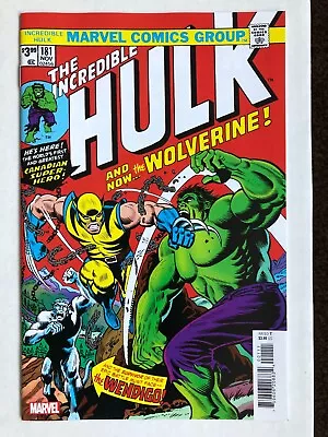 Buy Incredible Hulk 181 Facsimile Reprint Edition. 1st Full App Wolverine • 9.99£