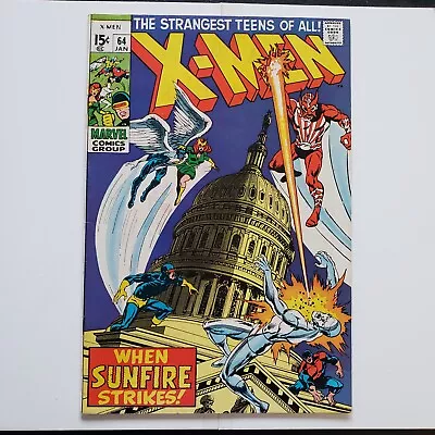 Buy The X-men #64 Vol. 1 (1963) 1970 Marvel Comics  First Appearance Of Sunfire! • 348.70£