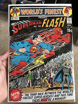 Buy World’s Finest Comics #198 Superman Flash 3rd Race 1970 DC Bronze Age Nice Copy! • 38.82£