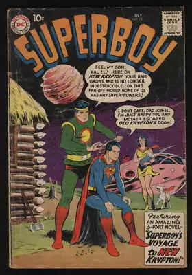 Buy Superboy #74 Good+ 2.5 CR/OW Pgs 1959 DC Silver • 15.53£
