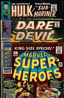 Buy Marvel Super-Heroes # 1 (5.0) Daredevil # 46 (5.5) Tales To Astonish # 97 (5.5) • 27.18£
