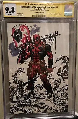 Buy Deadpool Kills The Marvel Universe Again #1 SDCC CGC 9.8 Remark Tyler Kirkham  • 582.46£