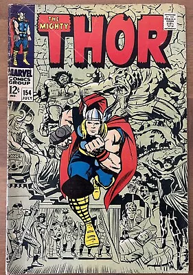 Buy Thor #154 (1968) Silver Age Marvel Jack Kirby 1st Mangog GD/VG- JJ341 • 15.52£