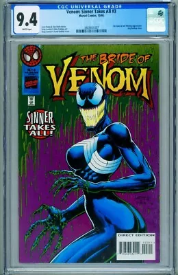 Buy Venom: Sinner Takes All #3  1995 - Marvel -CGC 9.4 - Comic Book • 126.20£