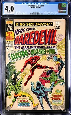 Buy Daredevil Annual #1 1967 CGC 4.0 OW Electro 4330272009 • 90£