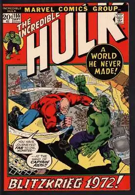 Buy Incredible Hulk #155 8.5 // 1st Appearance Of The Shaper Of Worlds Marvel 1972 • 48.15£