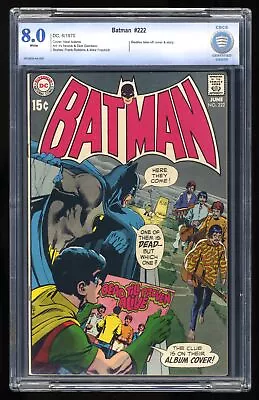 Buy Batman #222 CBCS VF 8.0 White Pages Neal Adams Art! 1st Beatles Cover! • 337.05£