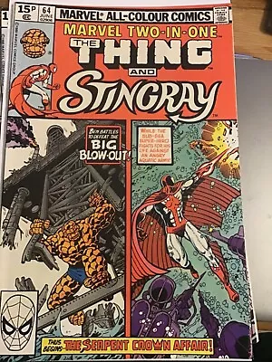 Buy Marvel Two In One. 64. The Thing And Stingray.  June 1980. Vfn+ • 9.95£