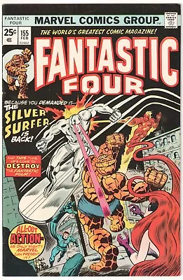 Buy Fantastic Four #155 ~ Silver Surfer And Dr. Doom ~ Marvel 1975 • 15.56£