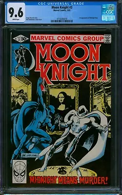 Buy Moon Knight #3 ❄️ CGC 9.6 WHITE Pages ❄️ 1st App MIDNIGHT MAN! Marvel Comic 1981 • 97.25£