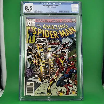 Buy Amazing Spider-Man #183 CGC Graded 8.5 Marvel 1978 Newsstand Edition Comic Book. • 46.60£