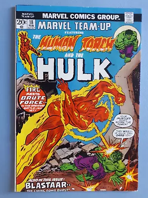 Buy Marvel Team-up #18 - Human Torch & The Hulk - High Grade Vf+ • 10£