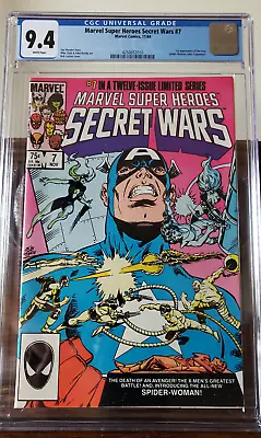 Buy Marvel Super Heroes Secret Wars #7 Marvel Comics 11/84 CGC 9.4 White Pages • 46.60£