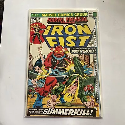 Buy Marvel Premiere #24 Iron Fist Monstroid Gil Kane John Romita Bronze Age 1975 VF • 17.54£