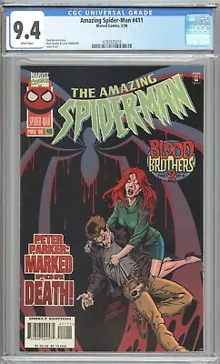 Buy Amazing Spider-Man #411 CGC 9.4  White Pages - 1st Appearance Of Cell 12 • 27.14£