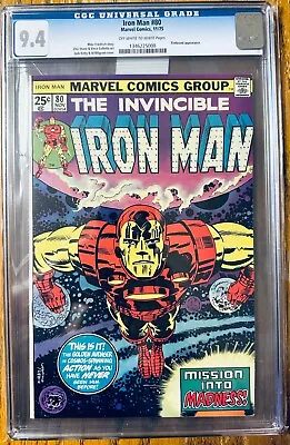Buy Iron Man #80 CGC 9.4 OW/WP 1975 Marvel Comics (Firebrand App) (Kirby Cover) • 116.48£