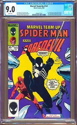 Buy Marvel Team-Up #141 (1984) CGC 9.0 WP DeFalco - Mignola - Adams  Black Costume  • 77.65£