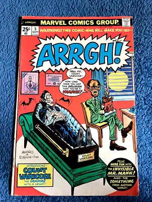 Buy Free P & P; Arrgh! #5, Sept 1975: Count Varicose, Invisible Man, Thing. • 5.99£