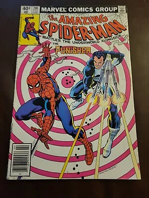 Buy Amazing Spider-Man #201 FN Classic Punisher Spidy Cover Newsstand Marvel 1980 • 19.41£