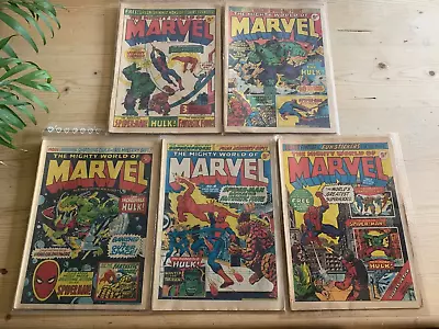 Buy Marvel UK Comic BUNDLE Volume 1,  1972/3 The Mighty World Of Marvel #1 To #15 • 45£
