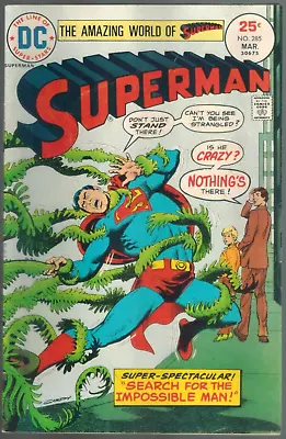 Buy Superman 285  Search For The Impossible Man!  VG+ 1975  DC Comic • 3.07£