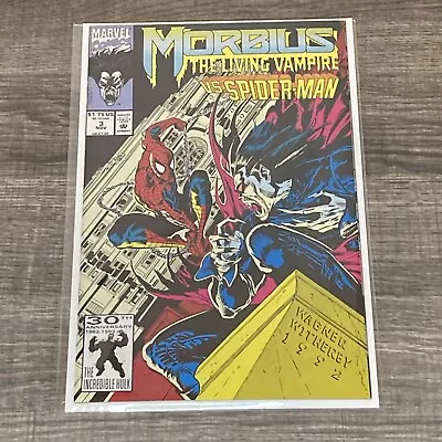 Buy Morbius: The Living Vampire #3  Spider-Man NM White Pages.Mylar Bagged. • 7.77£