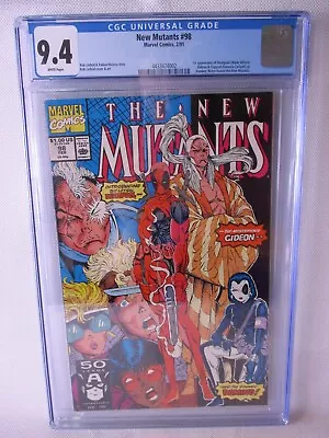 Buy New Mutants 98 9.4 CGC 1st Deadpool Domino Rob Liefeld, 1983 1991 Marvel Comic • 465.96£