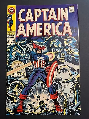 Buy Captain America 107 FN-VF -- 1st App. Of Dr. Faustus, Kirby 1968 • 30.29£
