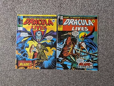 Buy Dracula Lives #20 & 21 1st Appearance Blade Marvel 1974 UK Tomb Of Dracula 10 • 40£