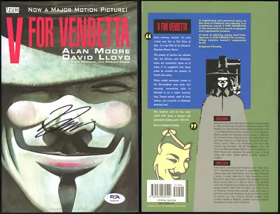 Buy David Lloyd SIGNED V For Vendetta SC 1st Ed PSA/DNA AUTOGRAPHED NEW MINT Movie • 288.35£