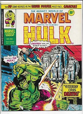 Buy Mighty World Of Marvel 1975 #163 Very Fine Hulk • 15.52£