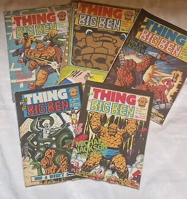 Buy The Thing Big Ben Vintage 5 X Comics 80s 1984 Super Hero Fantastic Four  • 15£