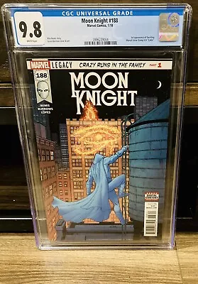 Buy MOON KNIGHT #188 CGC 9.8 SUN KING 1 St Disney 2 Hawke Fist Mr Knight NM • 116.48£