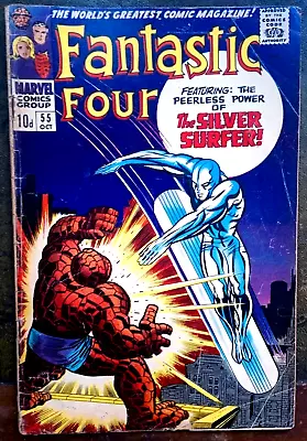 Buy FANTASTIC FOUR #55 (October 1966) Marvel Comic (4th Silver Surfer)  Issue A+ • 69.99£