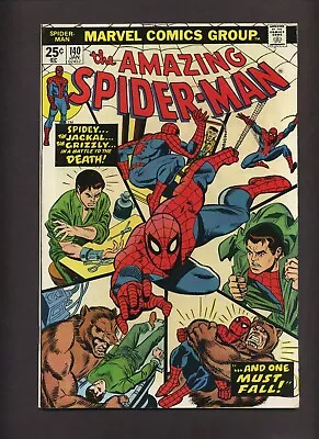 Buy Amazing Spider-Man 140 VF+ Gil Kane Cover Andru! Jackal GRIZZLY 1975 Marvel T128 • 34.79£