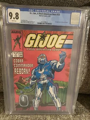 Buy GI Joe A Real American Hero #58 Original Marvel Comic CGC 9.8 First App Dusty • 97.08£