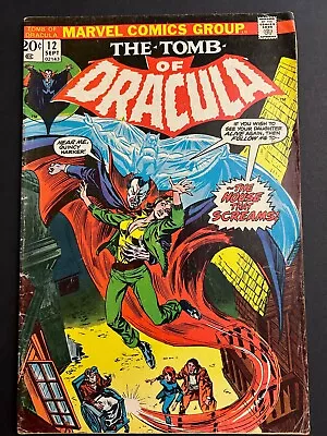 Buy Tomb Of Dracula 12 VG- -- 2nd App. Of Blade, Marv Wolfman 1973 • 18.64£