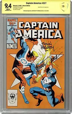Buy Captain America #327 CBCS 9.4 SS Beatty/ Zeck 1987 22-0692A42-152 • 198.04£
