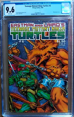 Buy TEENAGE MUTANT NINJA TURTLES #6 CGC 9.6 White 1986 1st Print EASTMAN & LAIRD • 89.31£