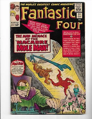 Buy Fantastic Four 31 - Vg+ 4.5 - Iron Man - Captain America - Mole Man (1964) • 66.01£