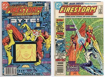 Buy Firestorm #23 #24 VGFN NEWSSTAND 1st Felicity Smoak & Blue Devil SET LOT 1984 DC • 23.29£