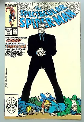 Buy Spectacular Spider-Man #139 ~ MARVEL 1988 ~ Origin Of Tombstone VF+ • 7.76£