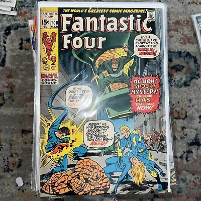 Buy Fantastic Four #108 1st Appearance Nega-Man! Cameo Annihilus! Marvel 1971 • 9.31£