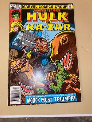 Buy Marvel Team-Up #104 April 1981 Fine+ Hulk And Ka-Zar • 2.33£