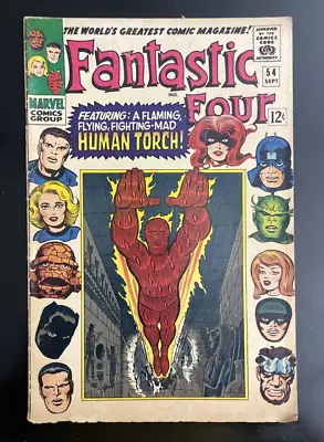 Buy Fantastic Four #54 1966 - 3rd Appearance Black Panther 1st Prester John - Key VG • 58.13£