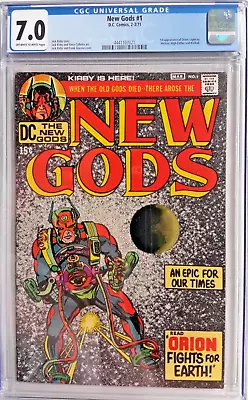 Buy *new Gods #1 Cgc 7.0*dc Comics 1971*jack Kirby*1st Appearance Orion*4th World* • 77.65£