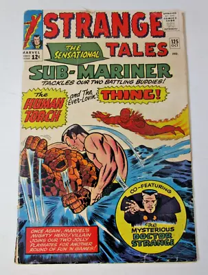Buy Strange Tales #125 1964 [GD] Sub-Mariner Human Torch Thing Fight Silver Age • 23.33£