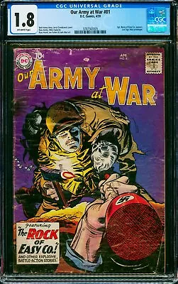 Buy Our Army At War #81 CGC 1.8 DC 1959 Sgt. Rock Prototype! Key Book! M9 375 Cm Bin • 310.60£