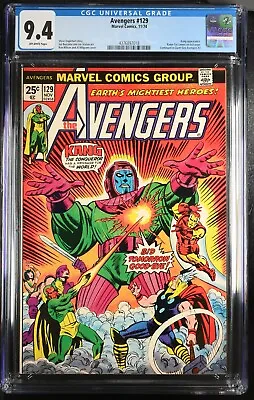 Buy 1974 Avengers  129 CGC 9.4 Classic Kang Cover. Rama-Tut Cameo. • 143.93£